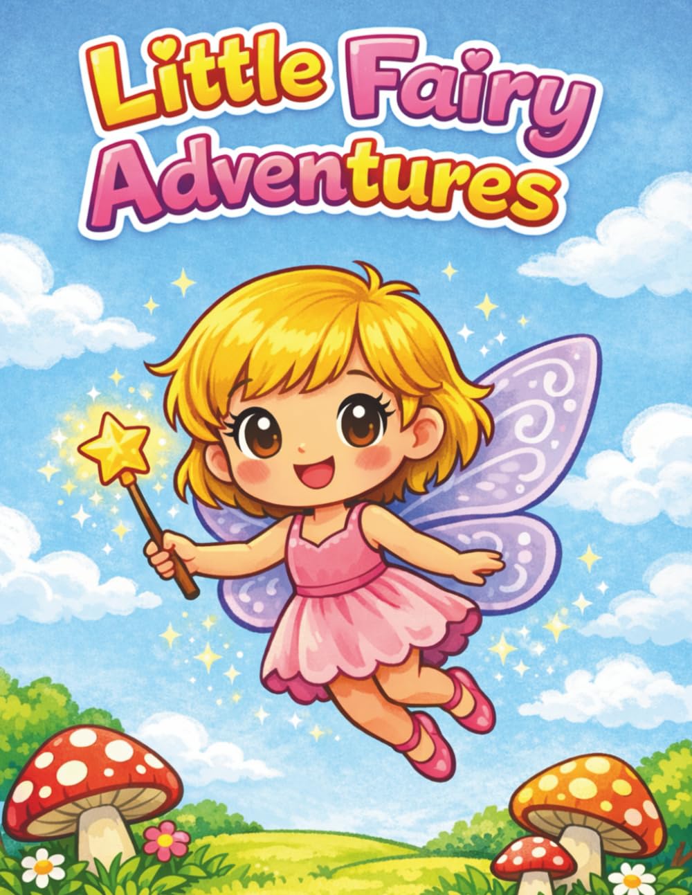 Little Fairy Adventures Coloring Book for Kids: A Magical Fairy Coloring Book with Cute Fantasy Scenes for Girls Ages 4–8