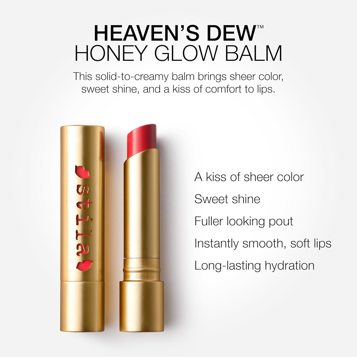 Stila Heaven’s Dew Honey Glow Balm | Hydrating Tinted Lip Balm with Honey Extract, Maracuja Oil & Hyaluronic Acid | Smoothing & Nourishing Lip Care for Fuller Looking Lips