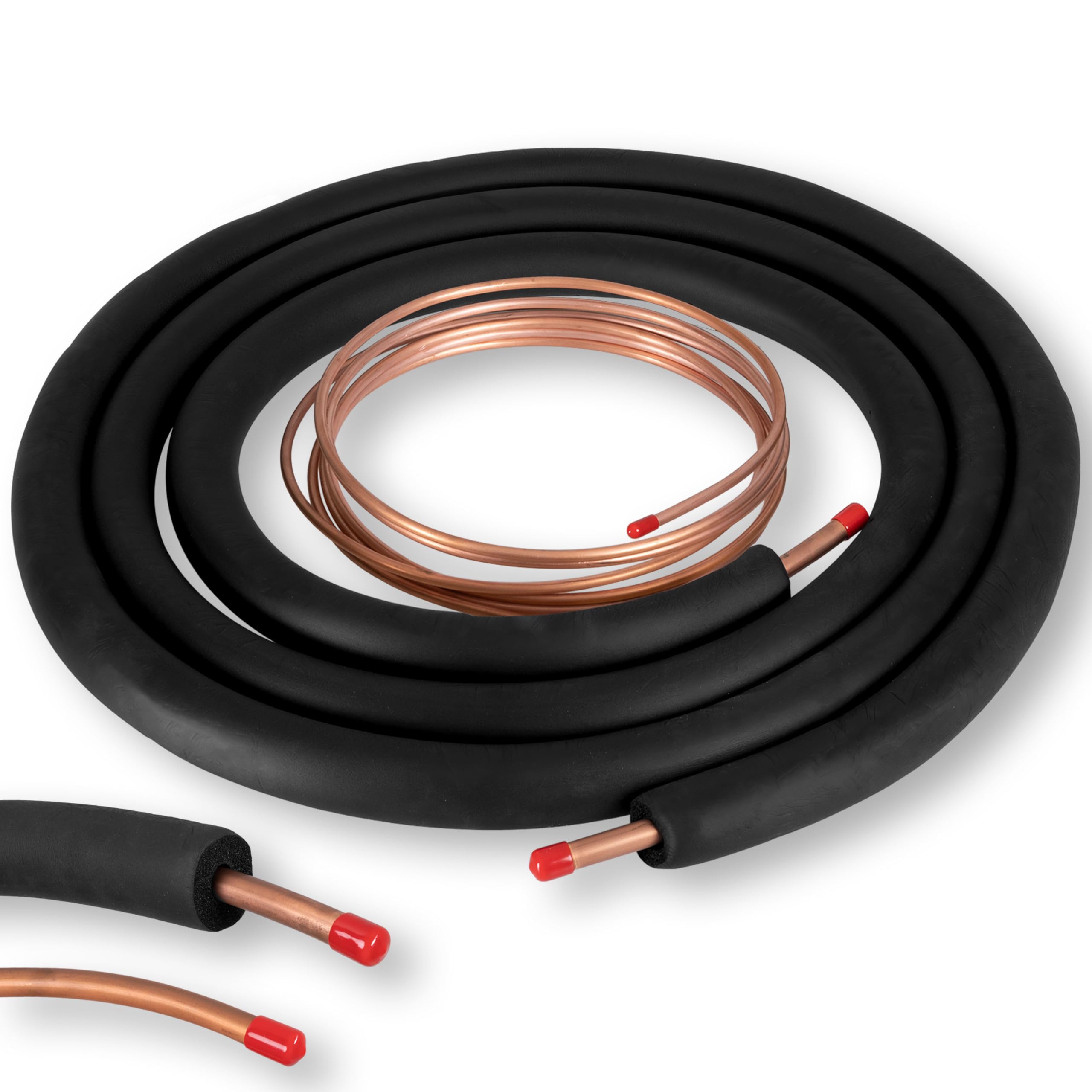 Iron Forge Tools HVAC Line Set Insulation - 15ft 3/4 & 3/8 Seamless Copper AC Lineset Insulation with .55 inch EPDM Refrigerant Line for Air Conditioner & Heat Pump