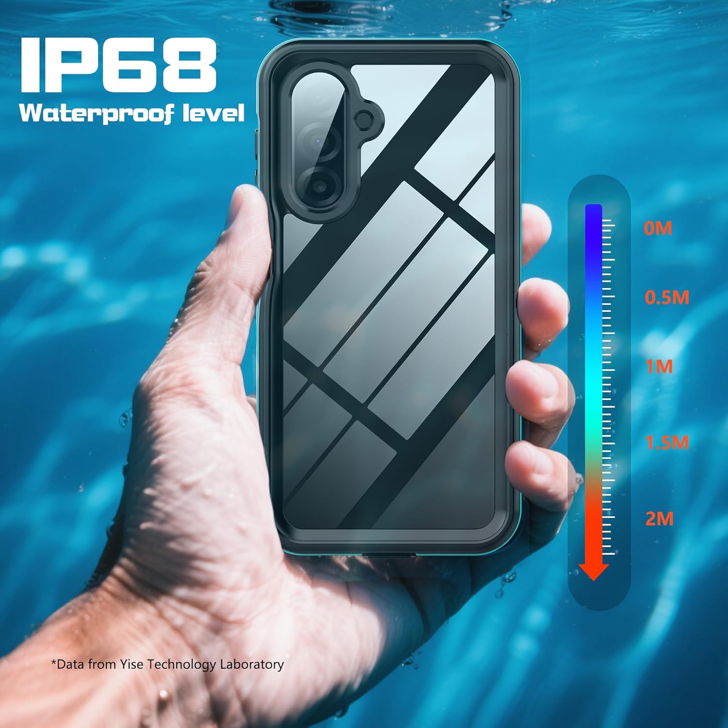 DINGXIN Waterproof Case for Samsung Galaxy A17 5G IP68 Certified Dustproof Shockproof Built-in Screen Protector Full Body Case for Samsung Galaxy A17 5G Blue