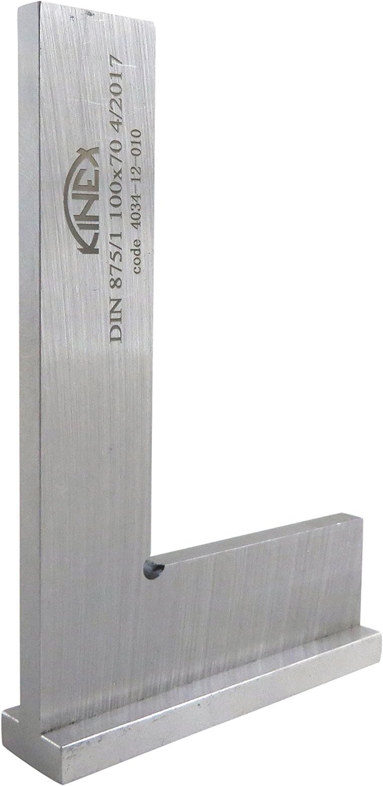 Kinex 4034-12-010 4 Inches Tall x 2.75 Inches Wide Try Machinist Square with Base DIN 875/1 Square to w/in 0.0005 Inches