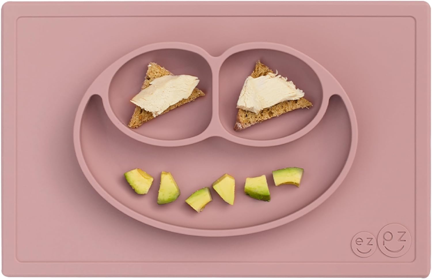 ezpz Happy Mat (Blush) New Version 100 Silicone Suction