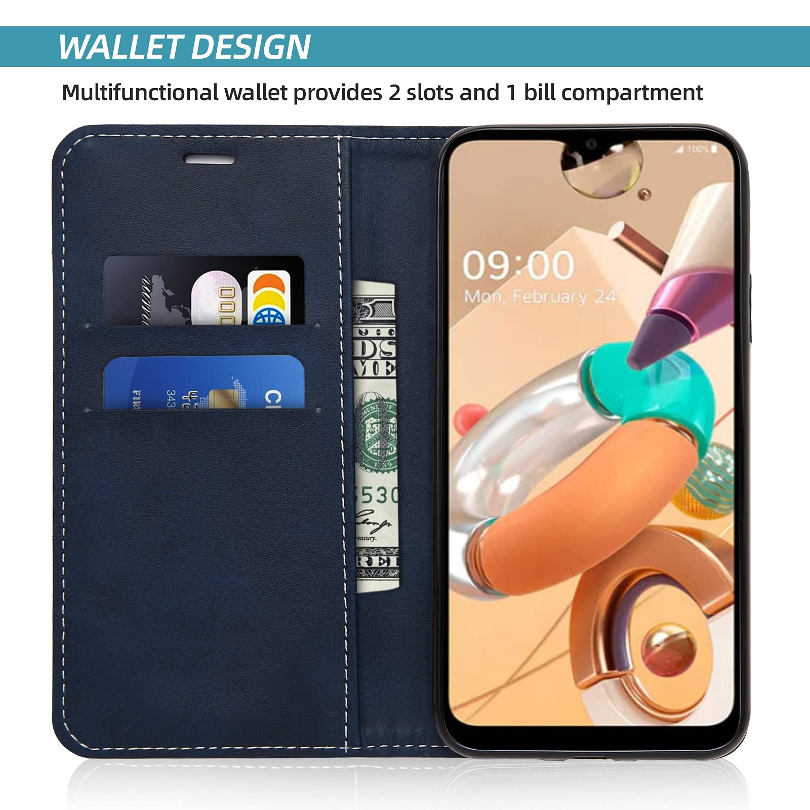 Cover per Xiaomi MI 13 Lite Custodia a libro magnetica Wallet