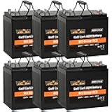 GC2 6V Golf Cart Battery, 240ah Deep Cycle AGM Battery for Golf Cart, Scissor Lift, Scrubber Sweeper, Set of 6