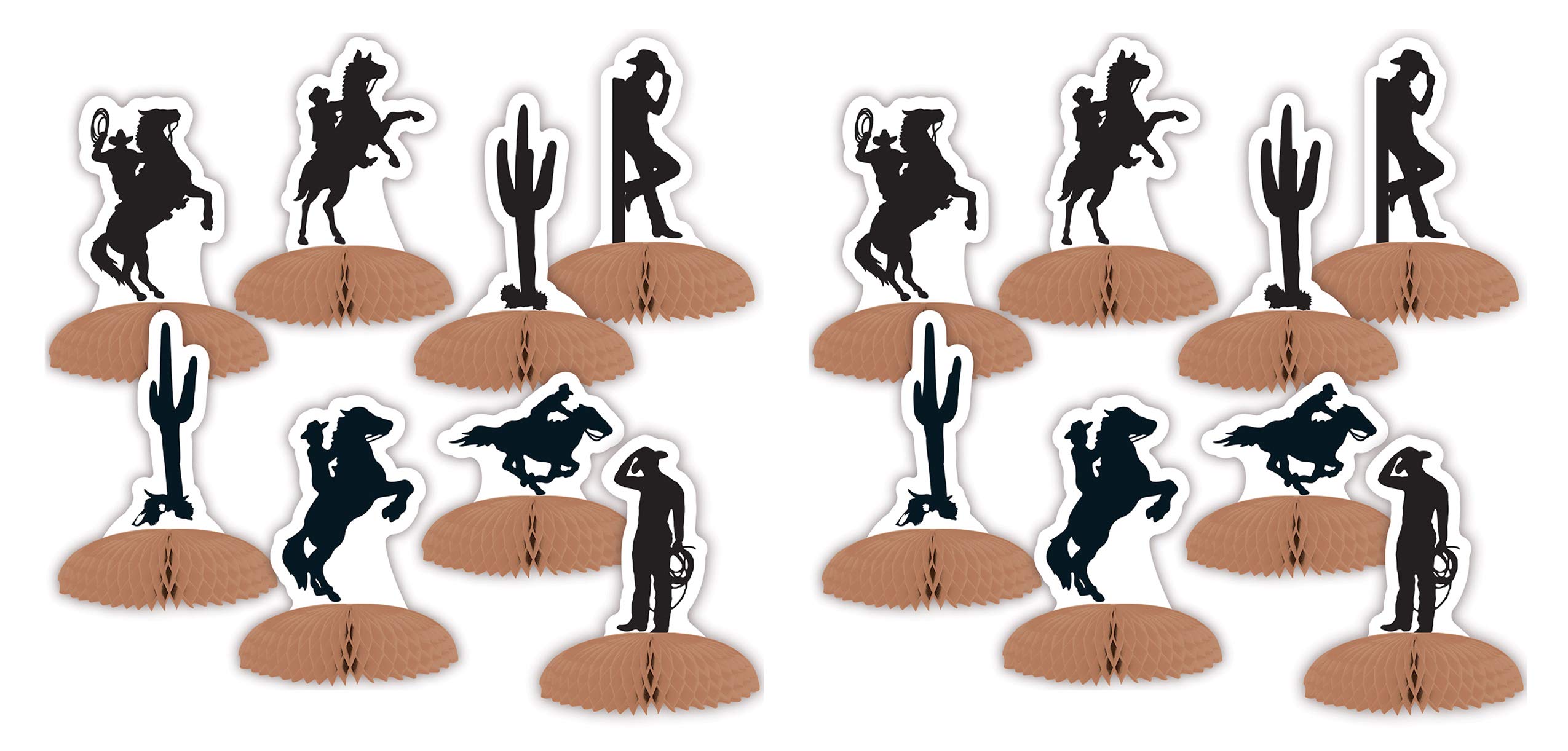 Mini centre de table cowboy Beistle pour décorer une table anniversaire enfant