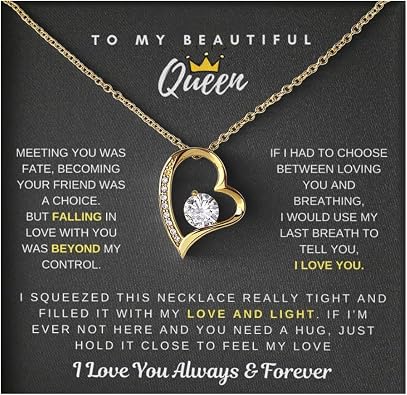 Jewelry To My Beautiful Queen, Falling In Love With You Was Beyond My Control , To my Wife , To my Soulmate, Gifts For Wife Romantic, To My Smoking Hot Wife Necklace, Necklace For Wife From Husband, Valentines Birthday Gift