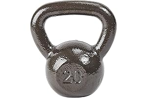 Signature Fitness All-Purpose 20LB Solid Cast Iron Kettlebell