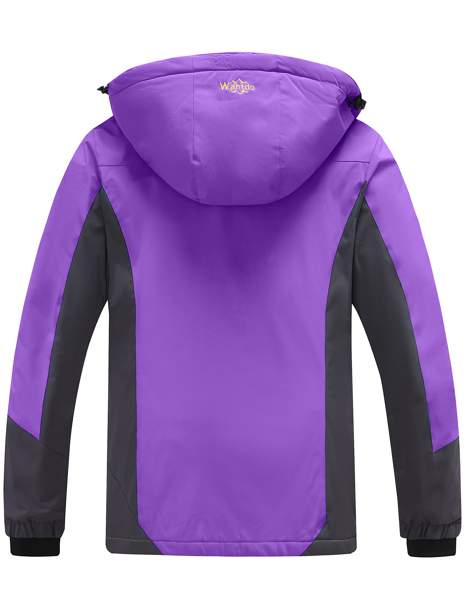 Wantdo Giacca da Sci Montagna Invernale Parka da Neve Caldo con Cappuccio Cappotto da Snowboard Giubbotto da Escursionismo Impermeabile Donna