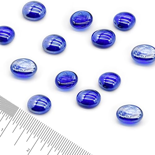 Miniatura 2 de GasSaf Cuentas de vidrio de fuego azul para hoguera al aire libre, chimenea y mesa de hoguera, vidrio de 34 pulgadas (10 libras) (azul cobalto azul)