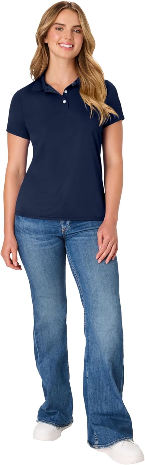 Hanes womens Performance Polo, Single or 3-Pack, Sport Cool DRI Moisture-Wicking Polo Shirt, 40+ UPF Protection - Image 7