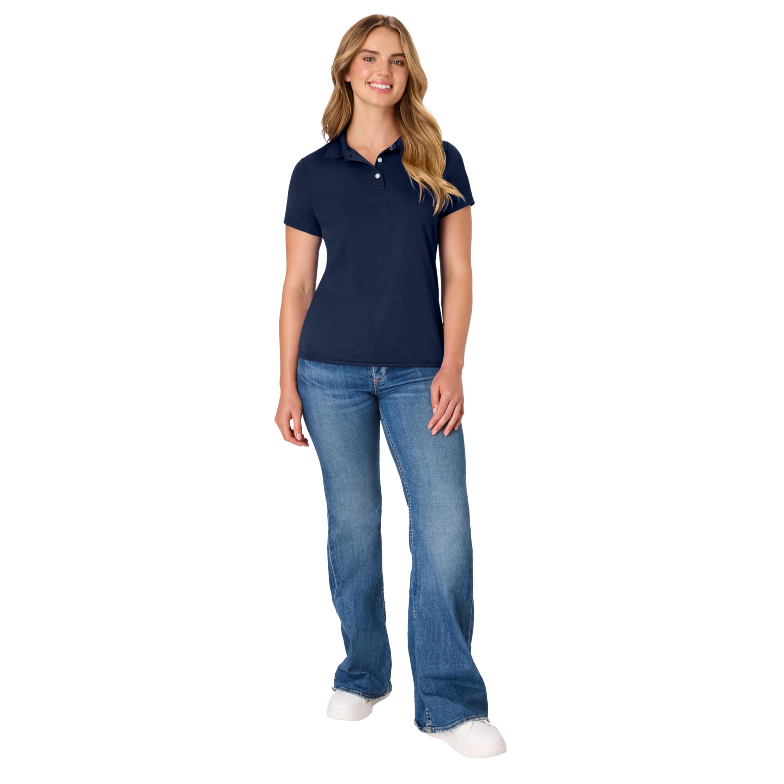 Hanes Sport Performance Polo, Moisture-Wicking Performance Polo Shirt, 40+ UPF Protection, 3-Pack Sport Performance Lot de 3 Polos de Performance Anti-humidité UPF 40+ Femme (Lot de 3)