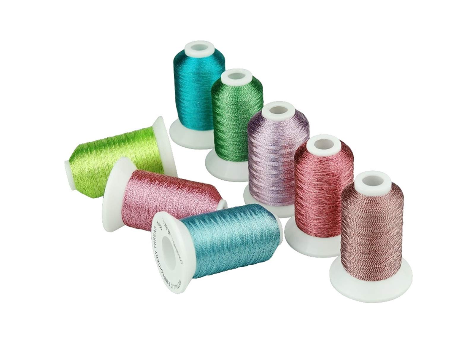 Fili per Cucire Multiuso, Filo Metallico for Ricamo 8 Colori Brillanti Come Fili for Ricamo a Macchina/Mano