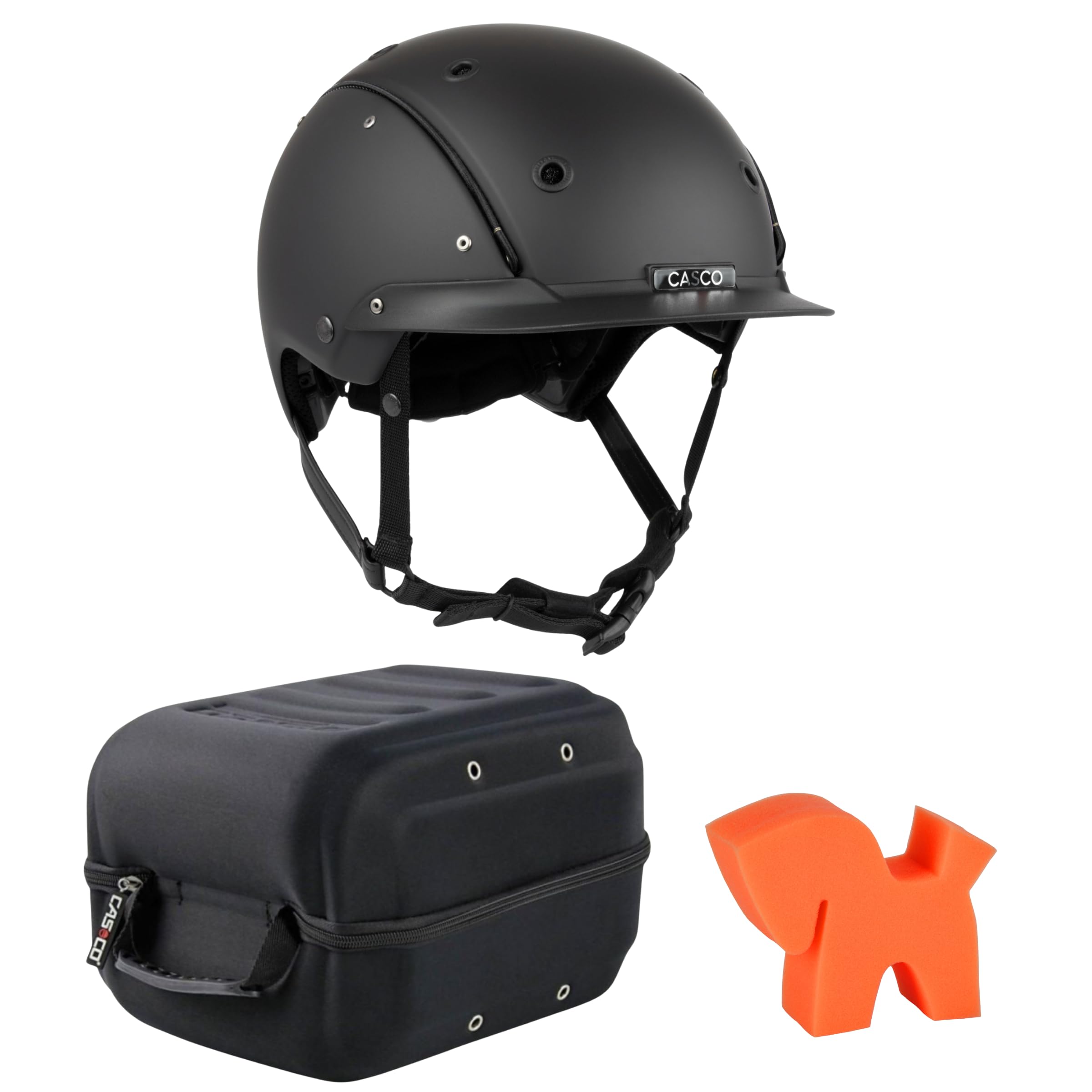 RL24 - Reithelm Champ von Casco inkl. Putzschwamm & Helmbox – Reitkappe Damen, Herren & Kinder – leicht, optimal belüftet & Perfekter Sitz – Reiterhelm in vielen Farben & Größen