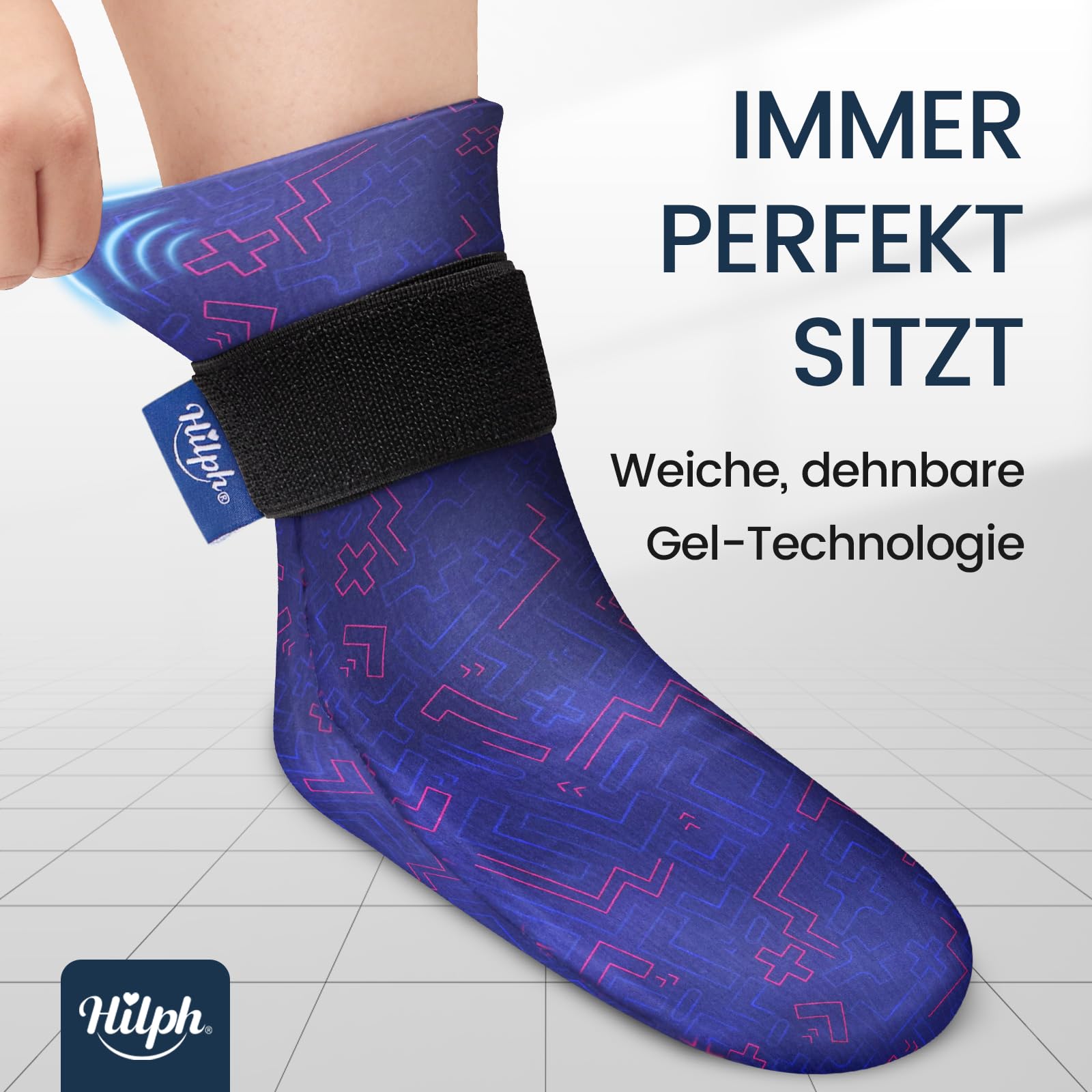 Hilph Calcetines de enfriamiento para pies, almohadillas de enfriamiento para hinchazón, terapéuticos calientes y fríos, guantes de enfriamiento para pies de quimioterapia, neuropatía, quimioterapia