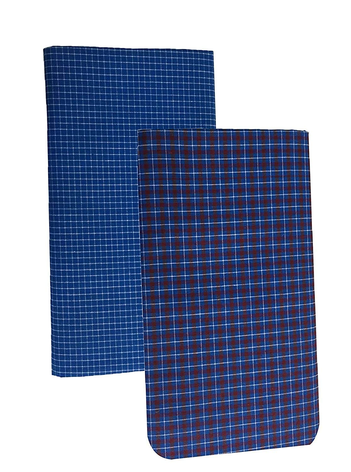 mystte Men's Cotton Multi Color Lungis for Men 2 meter (Set of 2, Multi Colour) || Assorted Checks-picture-53