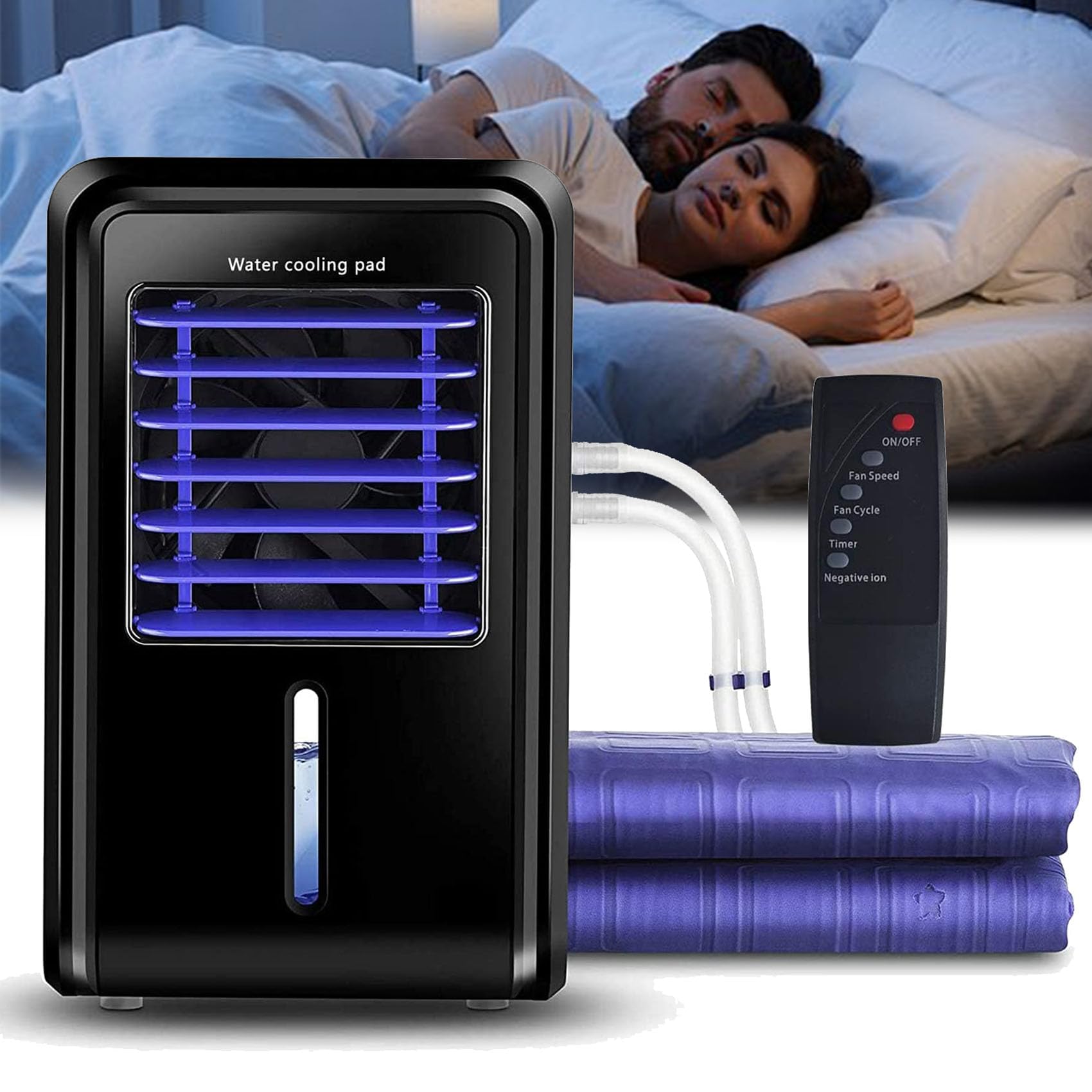 Almohadilla de colchón de enfriamiento eléctrico para los calientes, topper refrigerado por agua con tanque 2.5L, 8W de baja potencia, control de temperatura ajustable para la noche de descanso Sp, ca