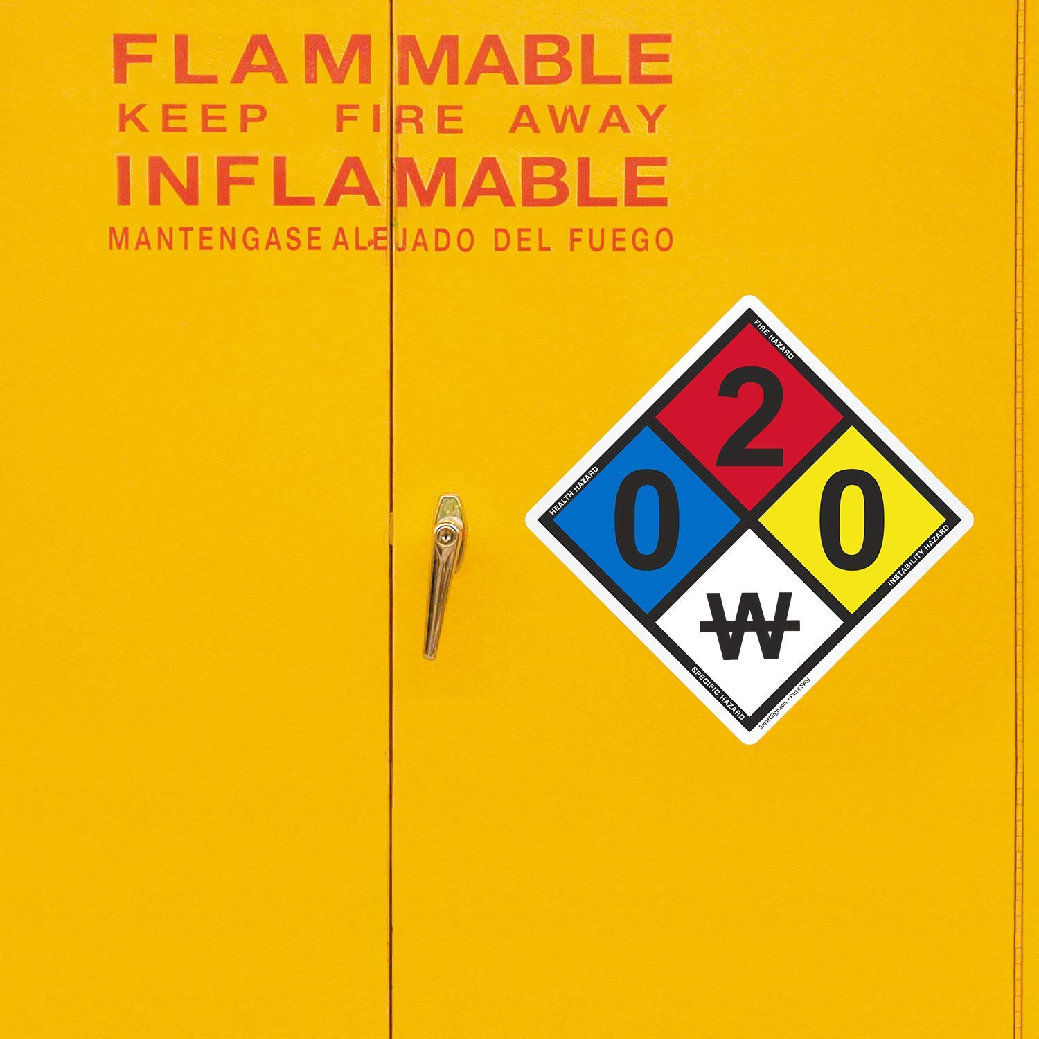 SmartSign - S-5549 NFPA Adhesive Label Kit (Placard, Digits & Symbols) 14" Tall