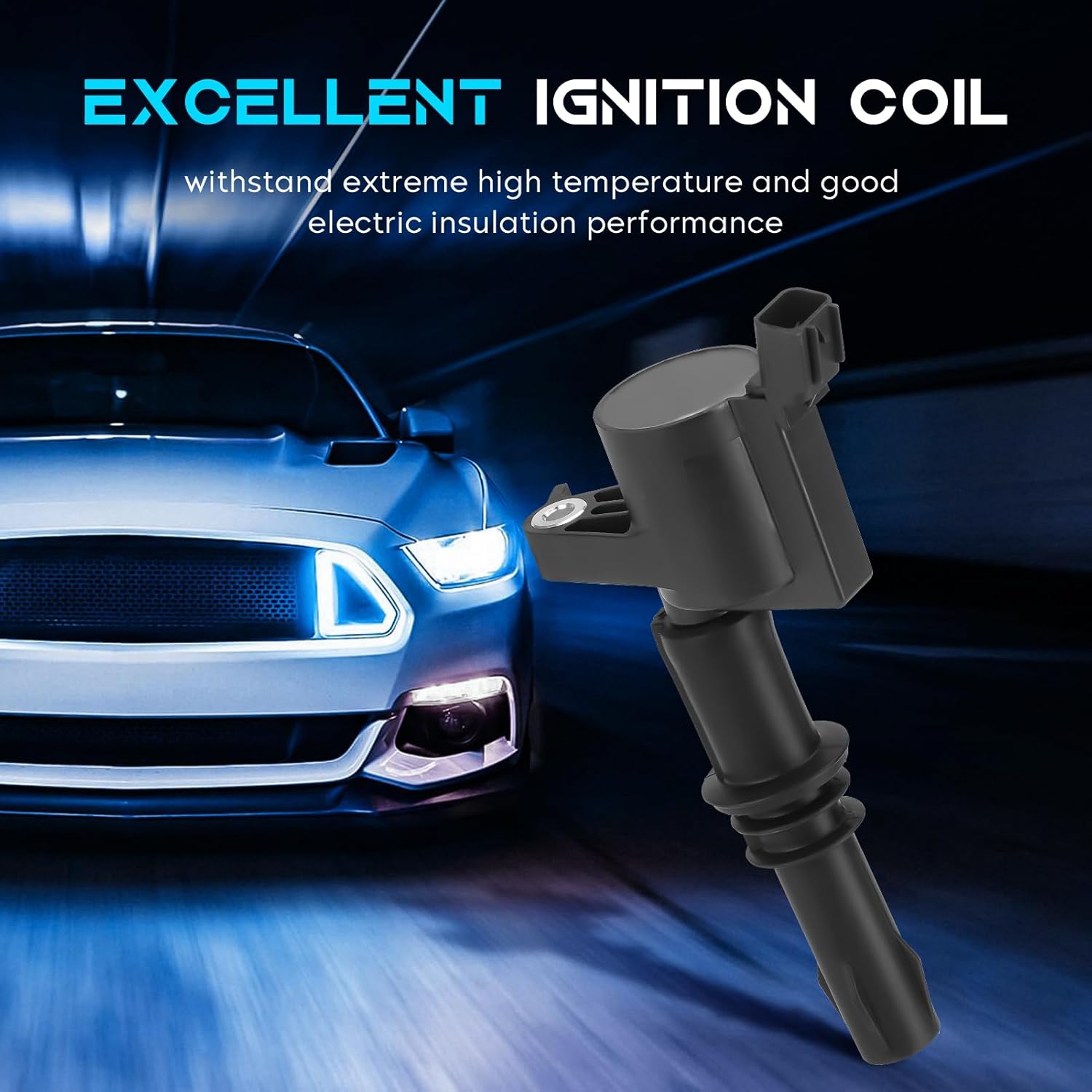 Set of 8 Ignition Coil Pack with 8 Spark Plugs Compatible with 2004-2008 Ford F-150 5.4L, 2005-2008 F-250 F-350 Super Duty Expedition Lincoln Mark LT Navigator 5.4L 6.8L Replace C1541 DG511