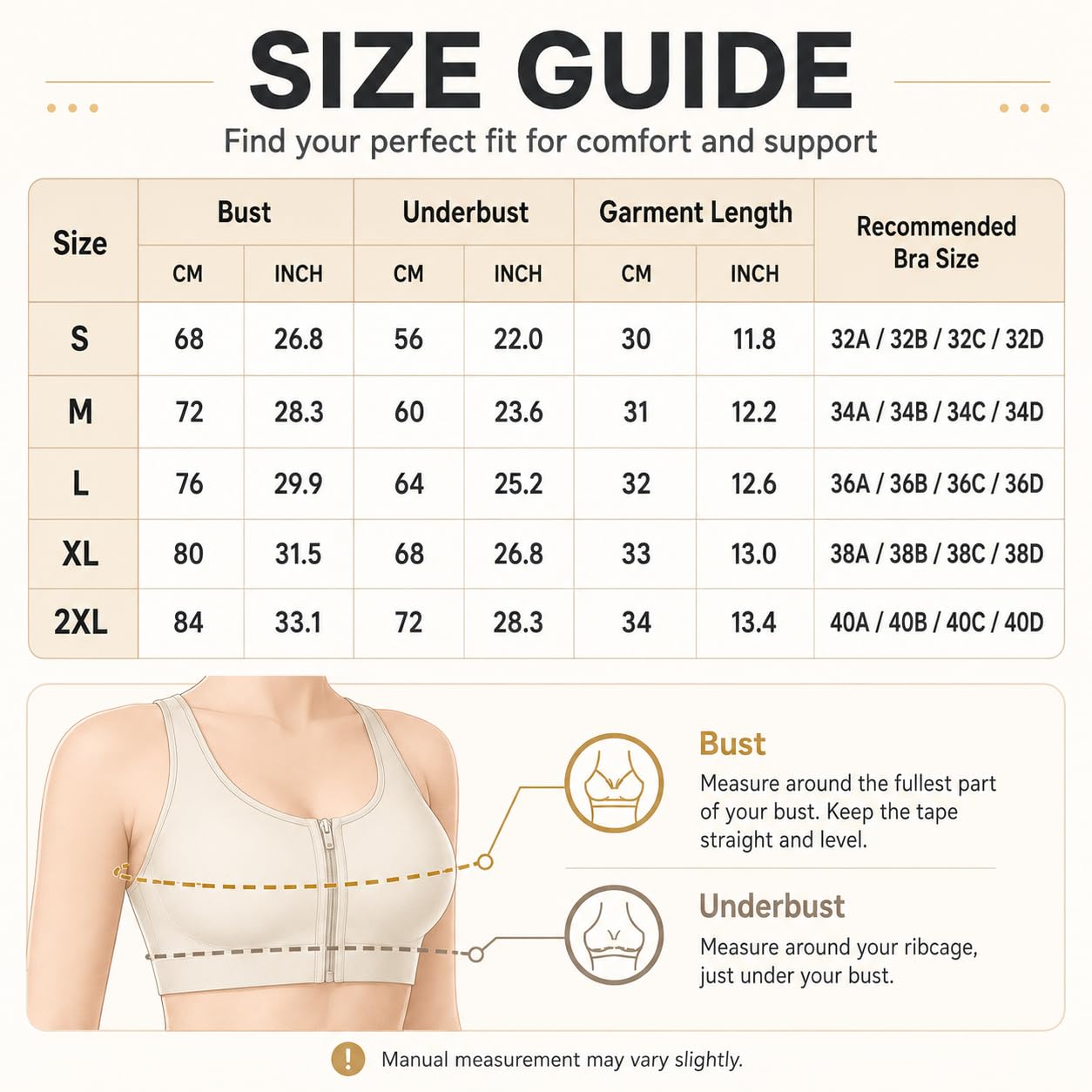 FLORATA Women's Zip Front Sports Bra Seamless Wirefree Post Surgery Bra Padded Sports Bras Yoga Bra with Removable Cups