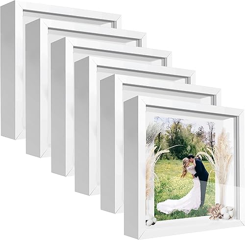 Miniatura 28 de Caja expositora de 8 x 8 pulgadas con calcomanías de letras, vitrina para recuerdos, artículos de bebé, recuerdos de boda, manualidades, boletos