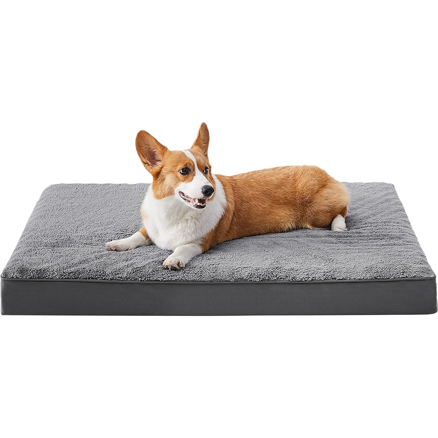 LONGLIV Cama Grande de Espuma para Perros, Cama Ortopédica para Perros, Colchoneta de Espuma con Memoria, Funda Extraíble, Material de Doble Cara, Apto para Todas Las Estaciones (76 x 51 x 7.5 CM)
