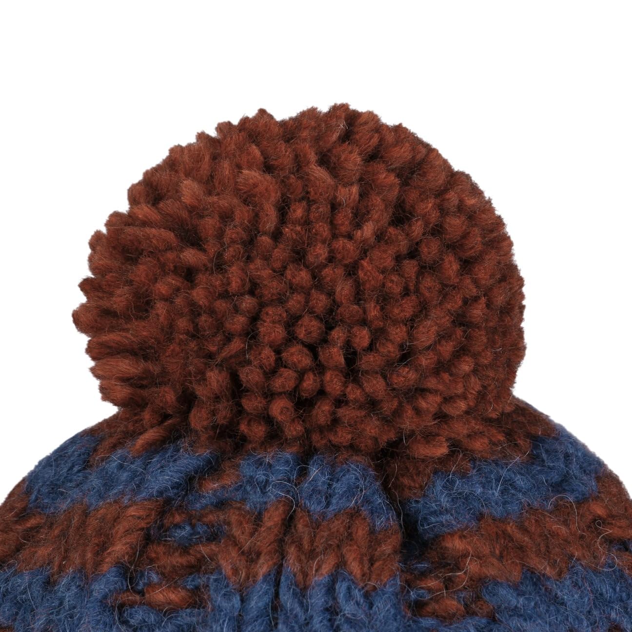 Stetson Valamo Bonnet a Pompon a Revers Rayures Multicolore Fabrique en Italie Unisexe Automne Hiver