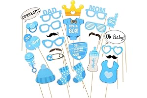 It's A Boy Baby Shower Photo Booth Props Kits on Sticks
