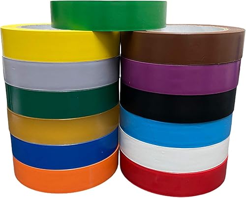 Miniatura 65 de T.R.U. - Cinta de vinilo de color para hacer líneas finas en la pista de baile. 36 yardas. CVT-536. 13 colores disponibles, Transparente Claro