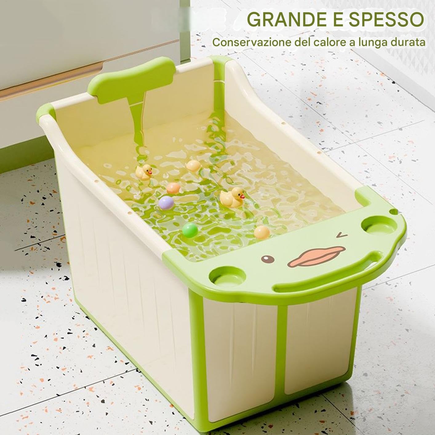 Vasca Da Bagno Portatile Per Piscina Pieghevole Per Bambini Facile Da | Supporto Pratico Vasca Ergonomica Da Viaggio Per Casa Bagno Appartamento Vacanza