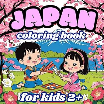 Japan Easy Coloring Book coloring book for kids and adults — Discover Japan Through Art