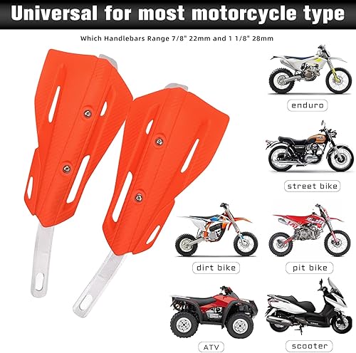 Miniatura 7 de JFG RACING Protector de manos Universal 0866pulgadas y 1102pulgadas Aluminio Paramanos Guardias de Mano Protector Dirt Bike Motocross Motocicleta