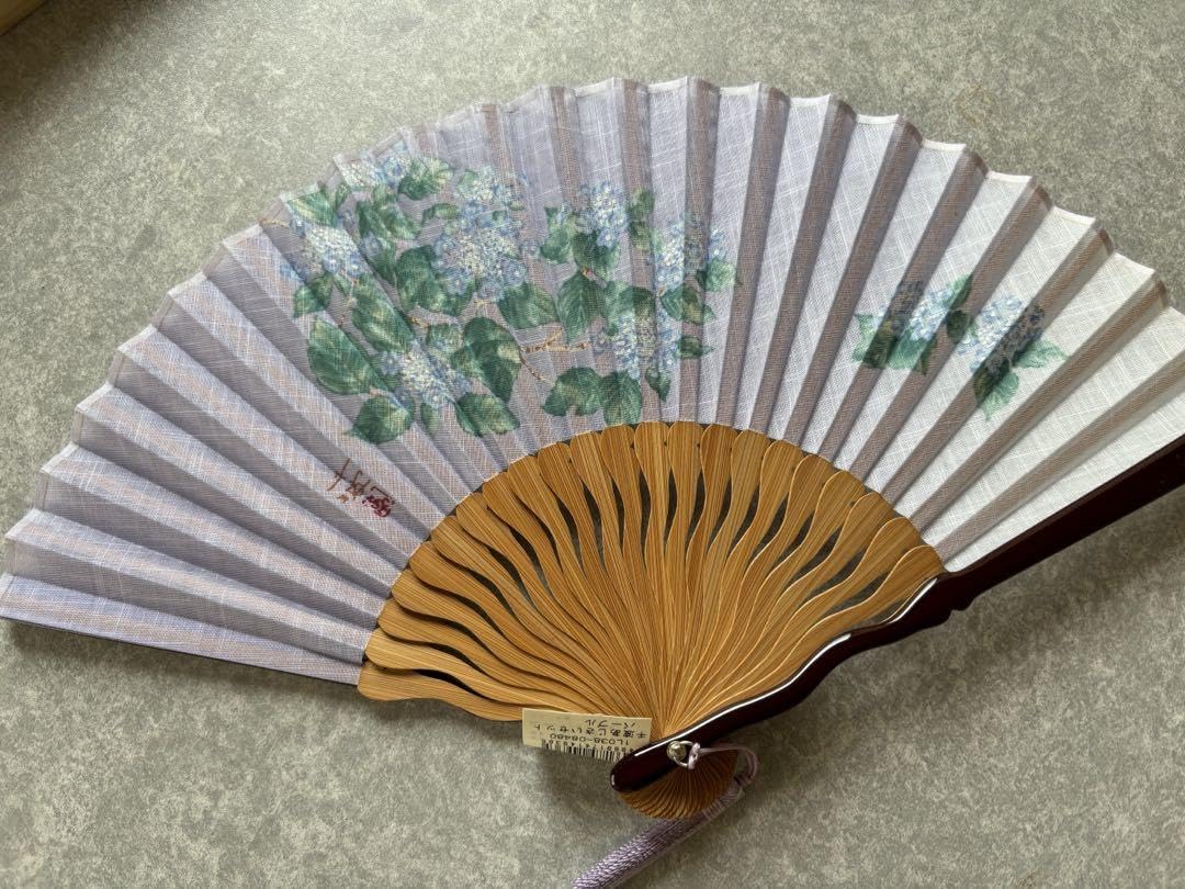 Amazon.co.jp: 中島千波 扇子 紫陽花 紫 : おもちゃ
