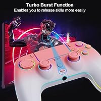 Vista 3 de Wireless Controller for PS5 Pro/PlayStation-5/PC/Mac with Hall Effect joystick trigger/Back Paddles/Cool RGB/Motion Sensor/TURBO/3.5mm Audio Jack