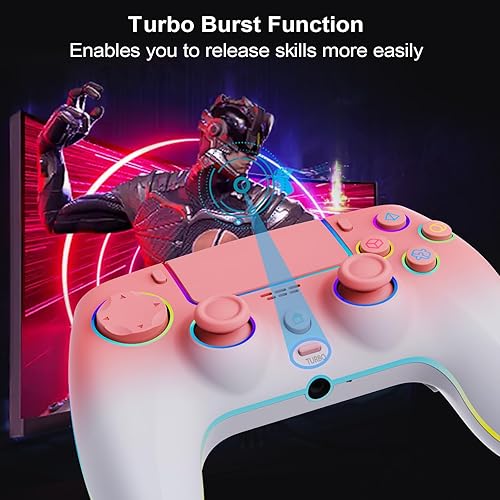 Miniatura 3 de Wireless Controller for PS5 Pro/PlayStation-5/PC/Mac with Hall Effect joystick trigger/Back Paddles/Cool RGB/Motion Sensor/TURBO/3.5mm Audio Jack