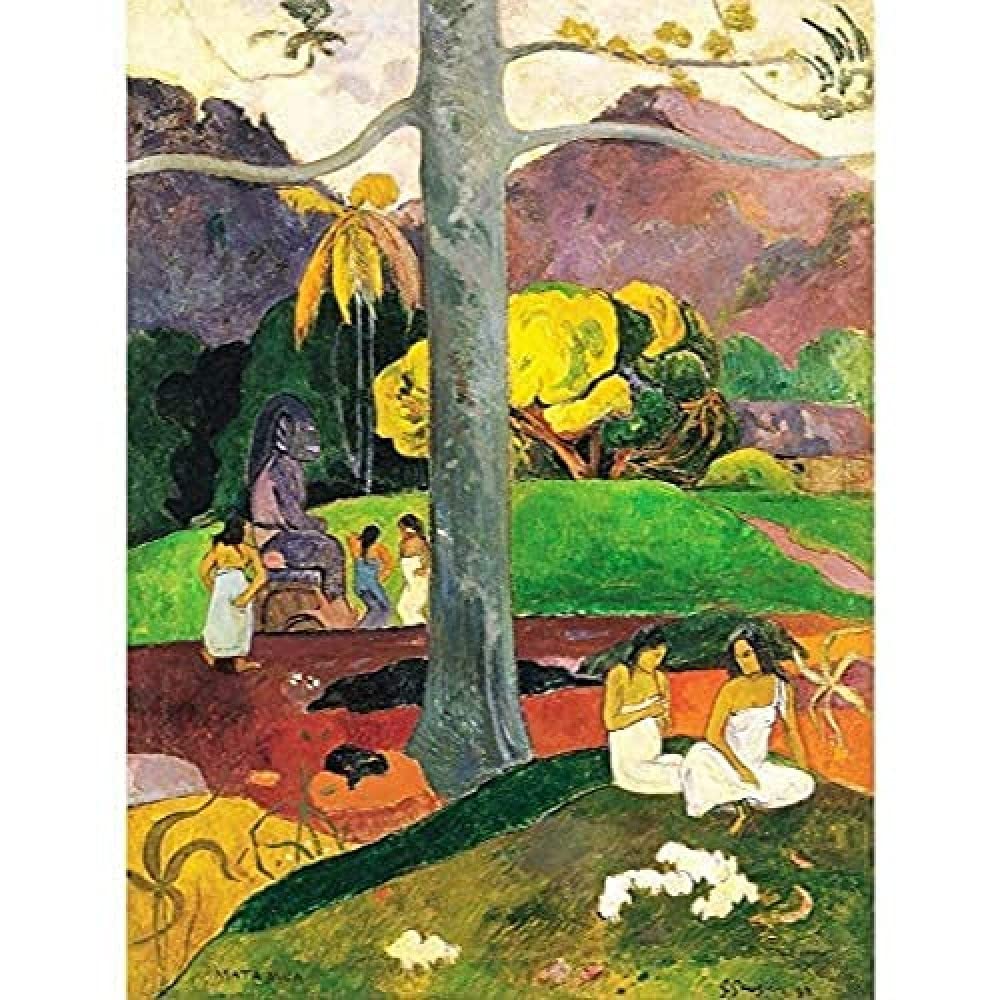 Paul Gauguin Mata Mua In Olden Times Art Print Canvas Premium Wall Decor Poster Mural