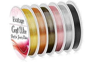Evatage Jewelry Wire for Making: 6 Rolls Tarnish Resistant Craft Beading Wire Supplies