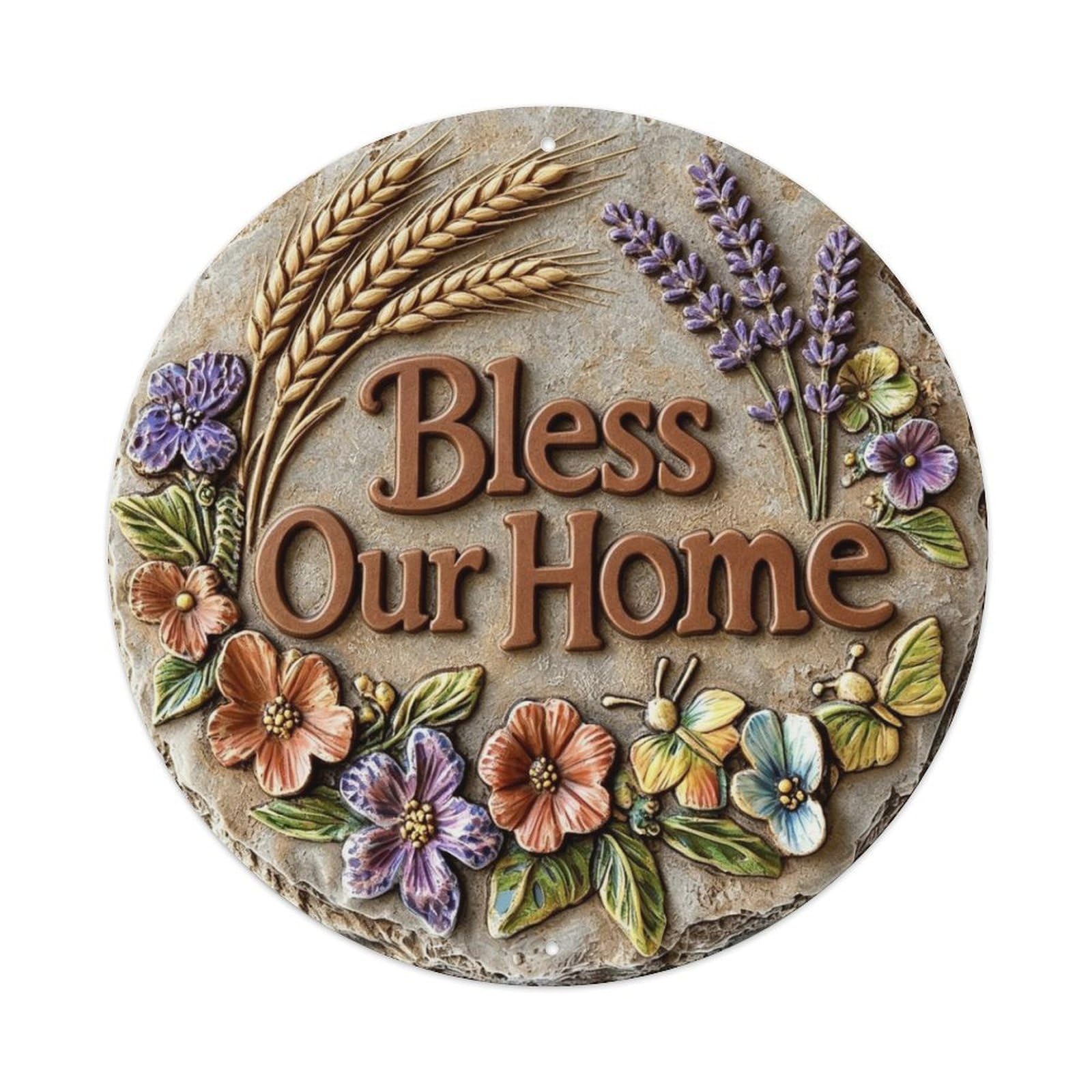 Bless Our Home Metal Tin Sign Plaque