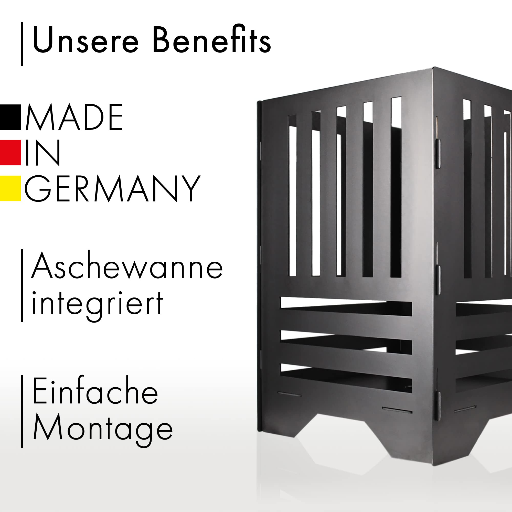 EXTRAVAGANT® Feuertonne Feuerstelle Feuerkorb Feuersäule für den Garten Terrasse Stahl Rostoptik Unikat Edelrost Geschenk Modern