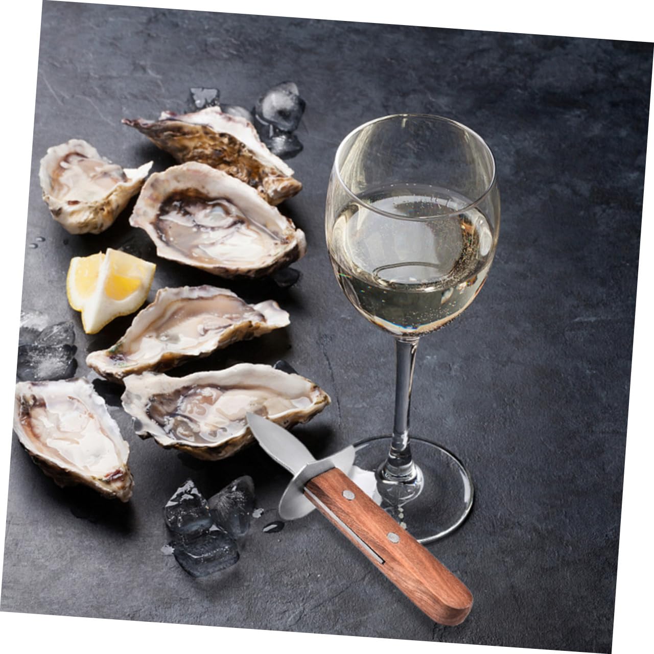 POPETPOP 3pezzi Coltello Per Aprire Ostriche Acciaio Inossidabile Con Manico Utensile Professionale Per Molluschi e Di Mare Facile Da Usare e Sicuro Per Mani