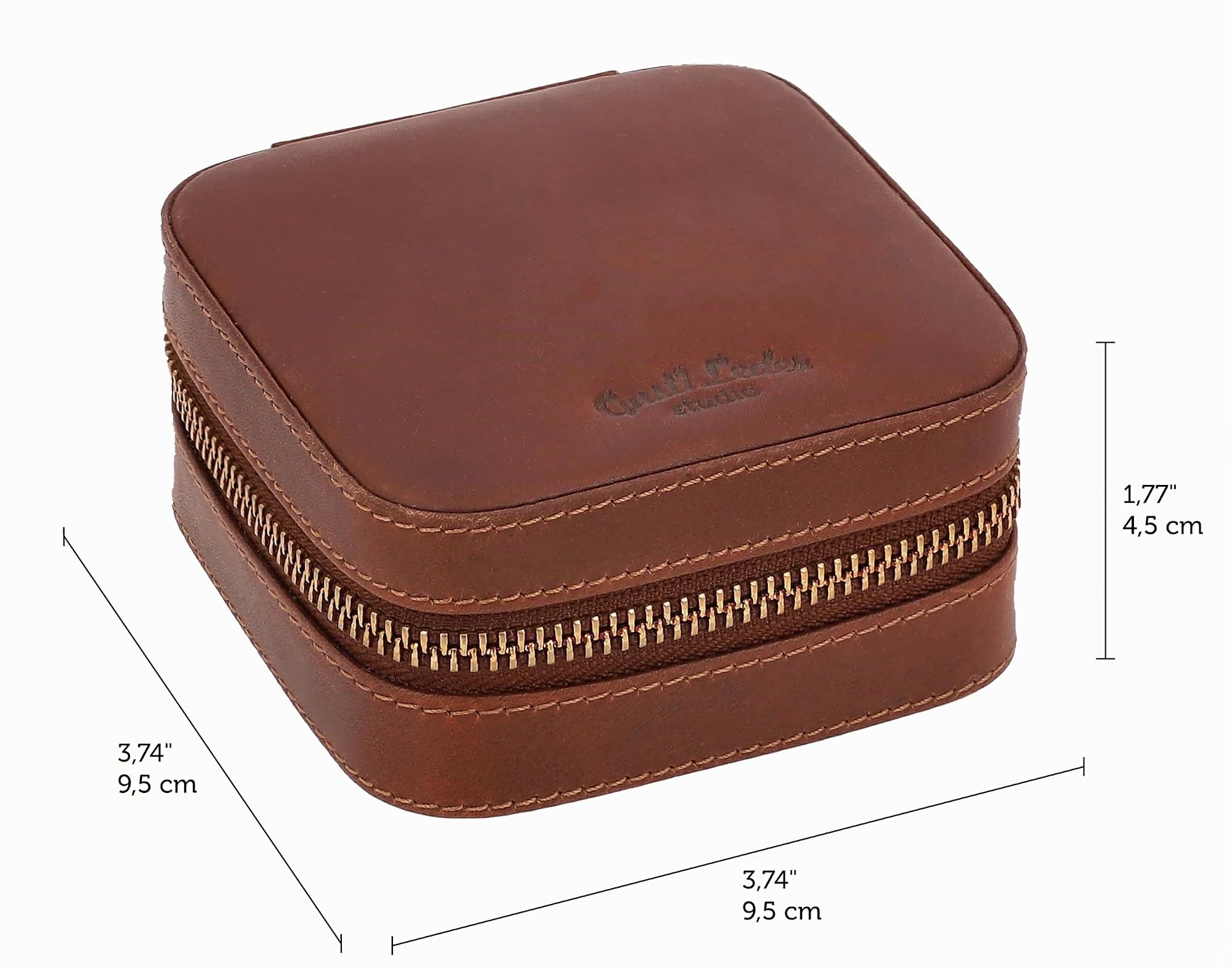Gusti Lonneke - Portagioie da donna in pelle marrone scuro