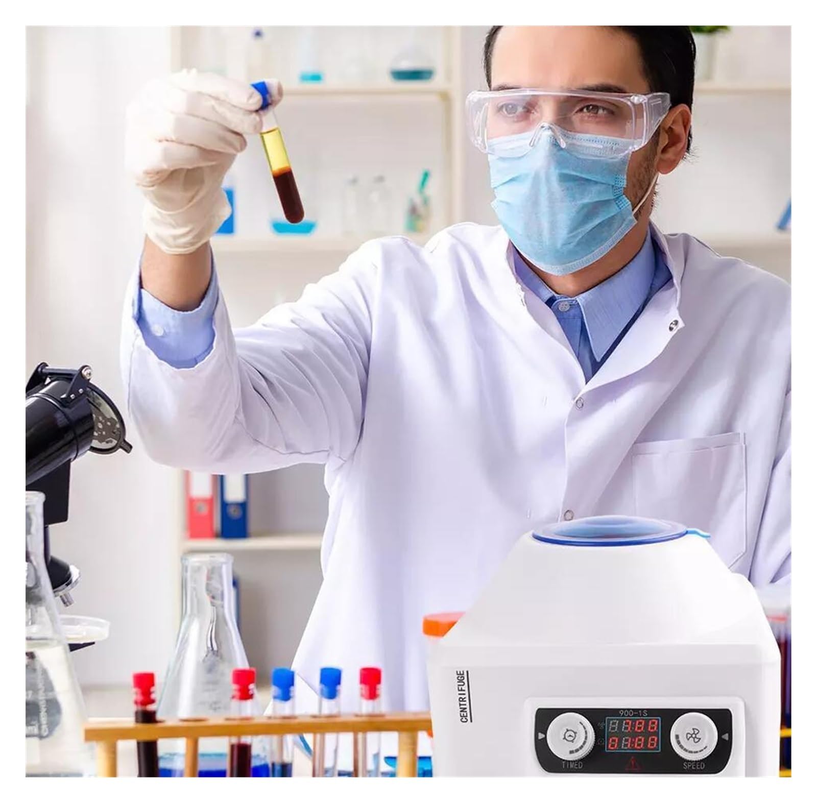 Wirówka laboratoryjna, 900-1S 110-240V wirówka krwi Prp wirówka plazmowa 4000 obr./min cyfrowa wirówka medyczna wirówka laboratoryjna do rozdzielania próbek