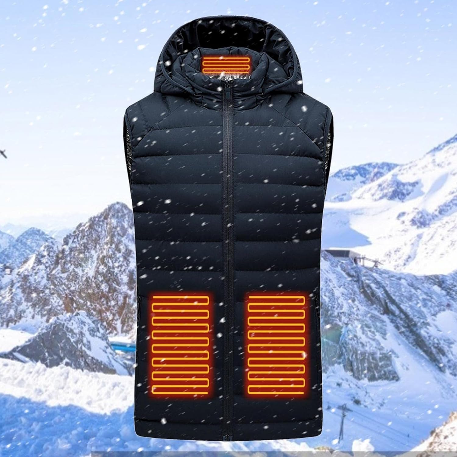 Heated Vest for Men Winter Casual Unisex Lightweight Electric USB Rechargeable Waistcoat for Ski Hunting Hiking : Clothing, Shoes & Jewelry