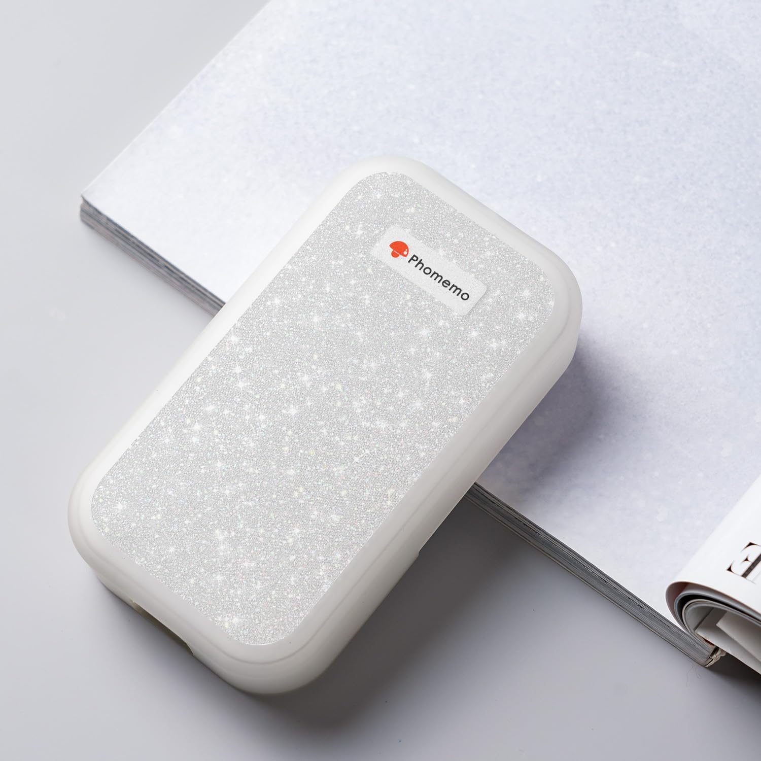 Phomemo D30 Label Maker Machine with Cover, Bluetooth Portable Mini Label Maker with Case - Holographic Silicone Cover