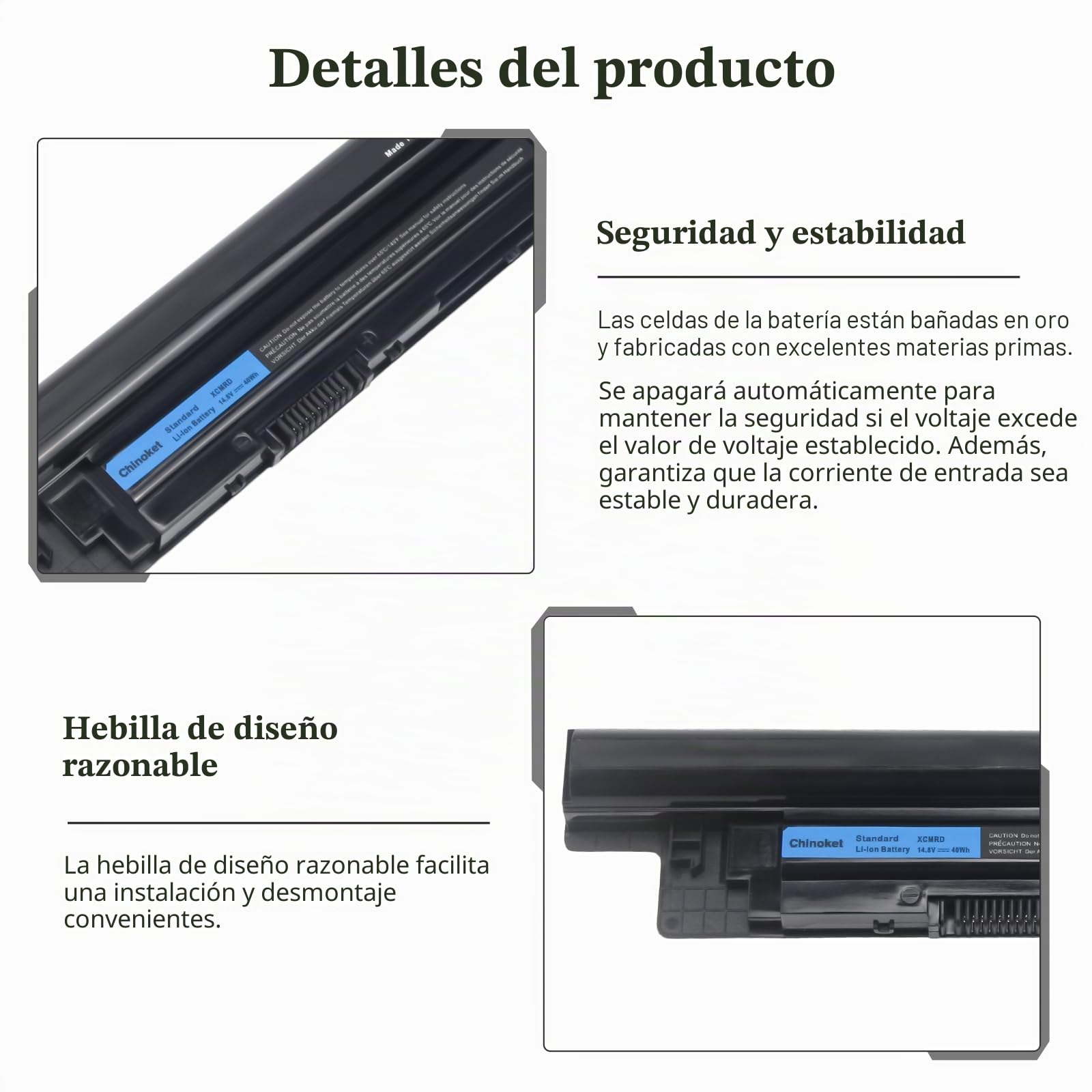 XCMRD MR90Y Laptop Akku für DELL Inspiron 14 3421 3442 3437 14R 5421 15 3521 3531 3537 3542 3543 15R 5521 5537 17 3721 3737 5748 5749 17R 5721 5737 Vostro 2421 2521 3546 Latitude 3540 3440