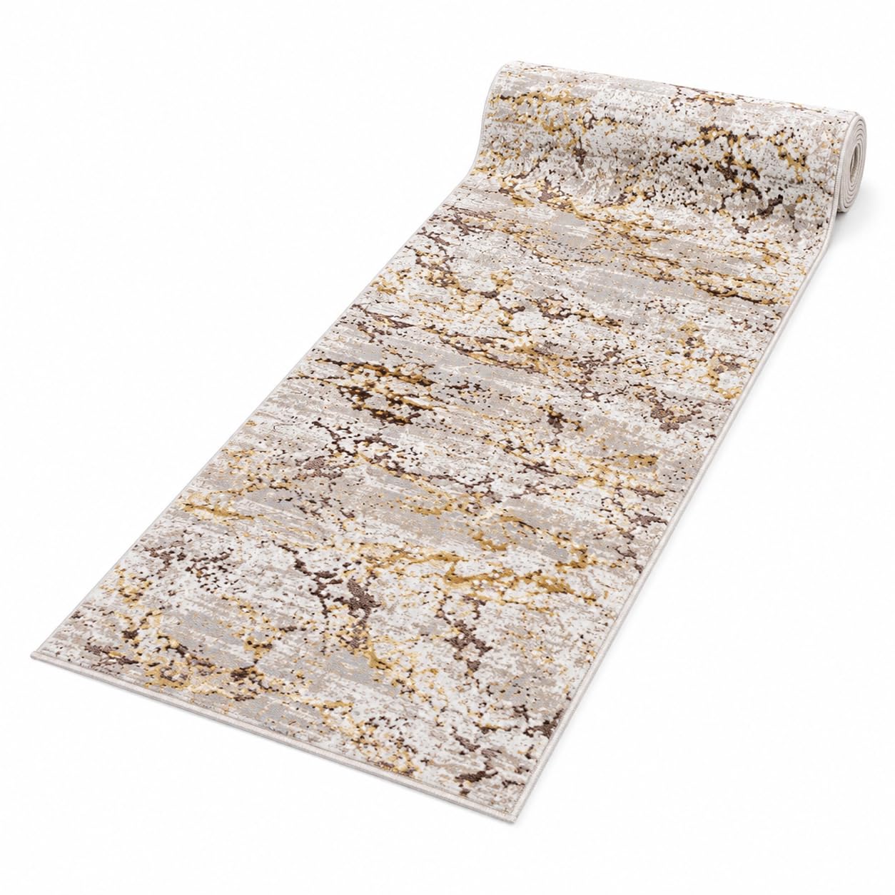 Mazovia Chodnik do Korytarza 80x575cm Kremowy Abstrakcyjny Glamour