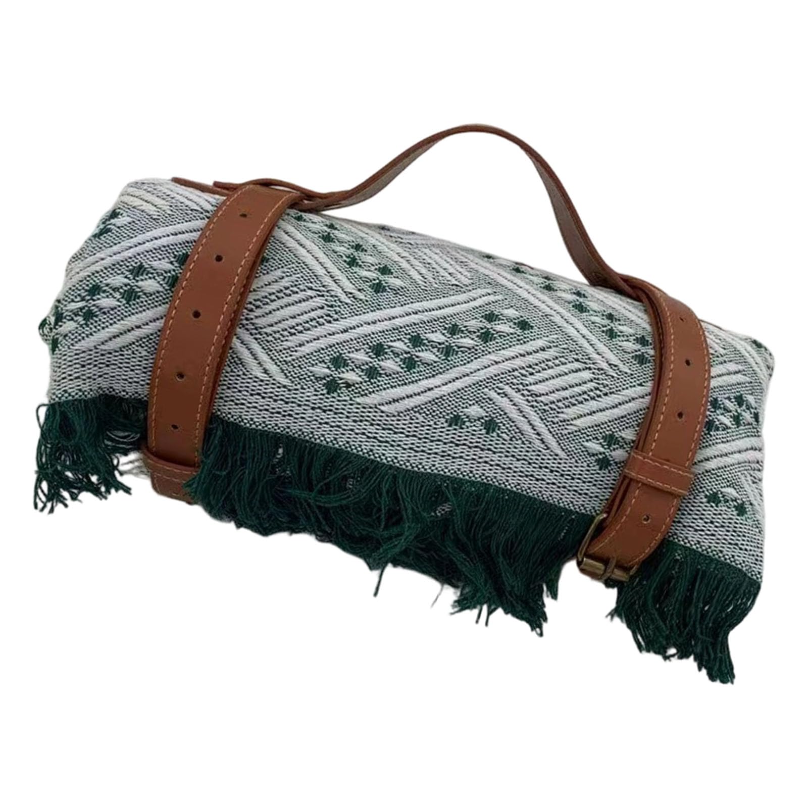 QIAOLIDA Spacious 180x180cm Outdoor Camping Blanket With Leather Handles Cozy Acrylic substance For Beach Trips And Adventures