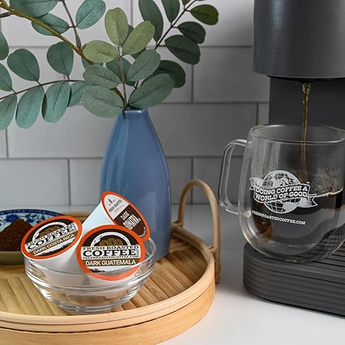 Miniatura 378 de Fresh Roasted Coffee, Peaberry de Tanzania, tostado ligero, Kosher, compatible con K-Cup, 24 cápsulas