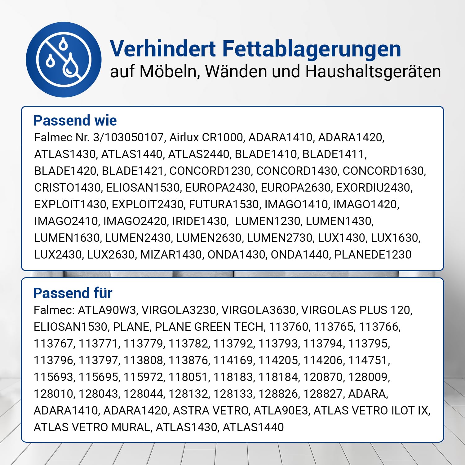 VIOKS Filtr z węglem aktywnym, zamiennik okapu kuchennego Falmec 103050107, nr 3, typ B, Airlux CR1000, filtr wymienny do okapu kuchennego, filtr węglowy do okapu kuchennego