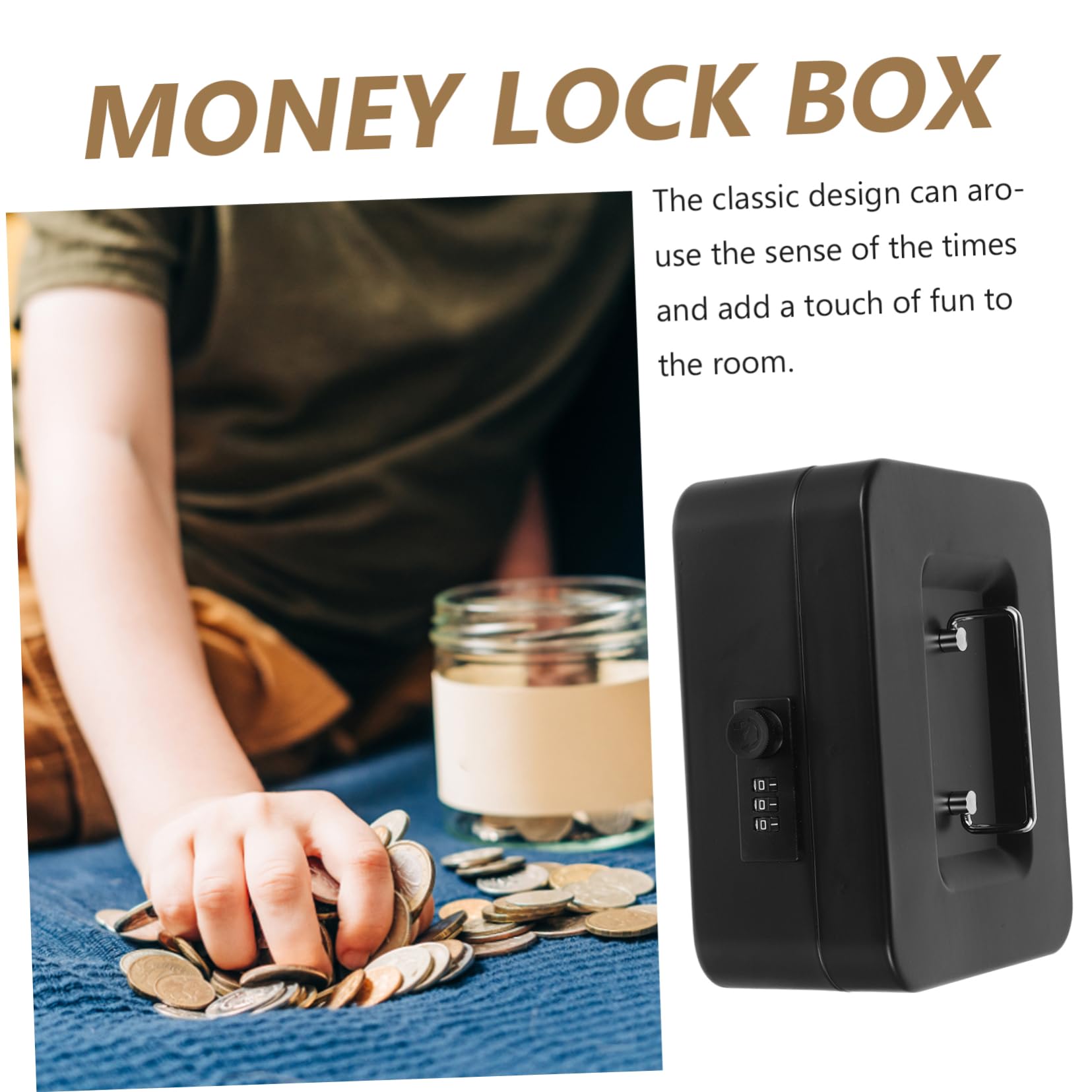 Caja Fuerte con Cerradura Y Llave Caja de Almacenamiento de Dinero con Cerradura Digital Minicaja Fuerte Decorativa para Niños Y Niñas