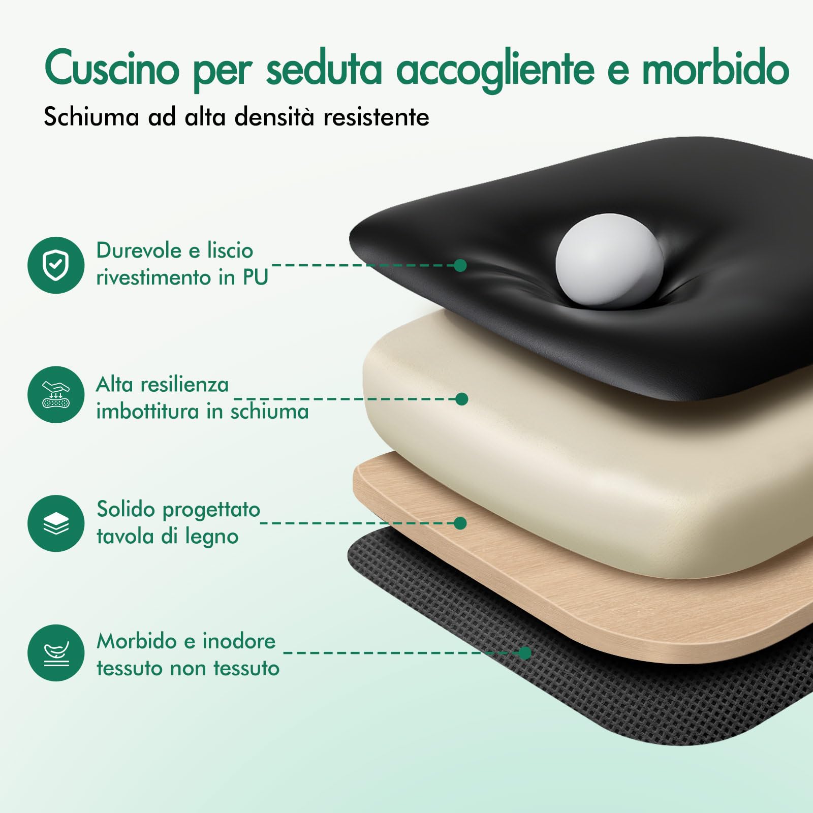ALFORDSON Sedia da Ufficio Ergonomica, Poltrona Direzionale, Girevole e Altezza Regolabile, da Scrivania in Studio e Ufficio, con Rotelle con Poggiagambe, Portante di 180 kg, Similpelle(Nera)